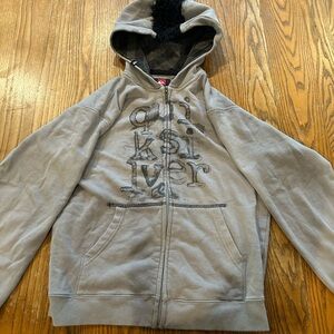Quiksilver Gray Hoodie with Black Details